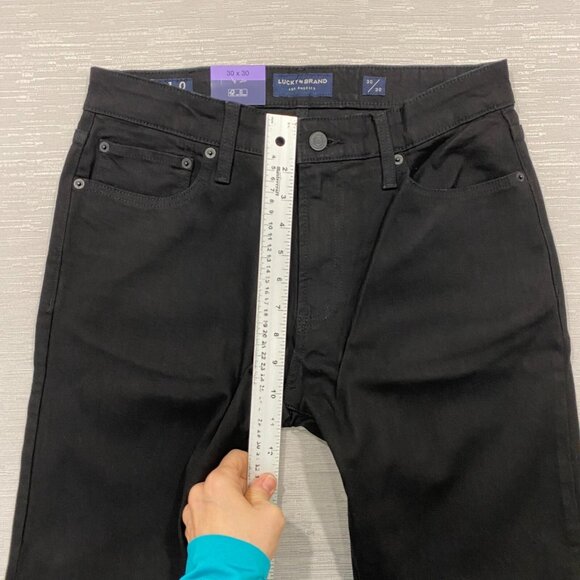 Lucky Brand 410 Jeans Mens 30 x 30 Black Denim Pants Straight Leg - Picture 10 of 14